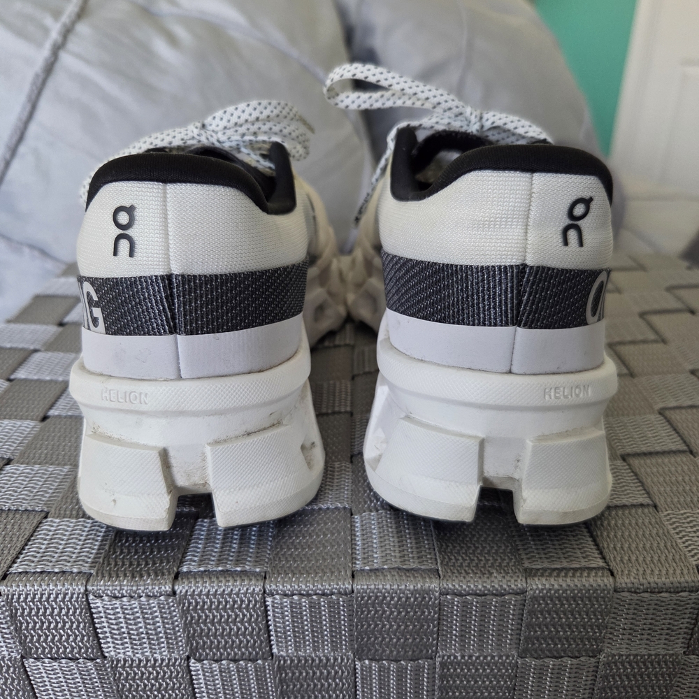 Womens On Running Cloudmonster 2 White and Black Sneakers - Picture 3 of 10